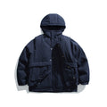 Unisex Padded Hooded Jacket with Removable Vest Insert and Ribbed Texture Fashion Glam