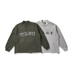 Unisex Oversize Sweatshirt with Henley button placket, kangaroo pocket and drawstring hem Fashion Glam