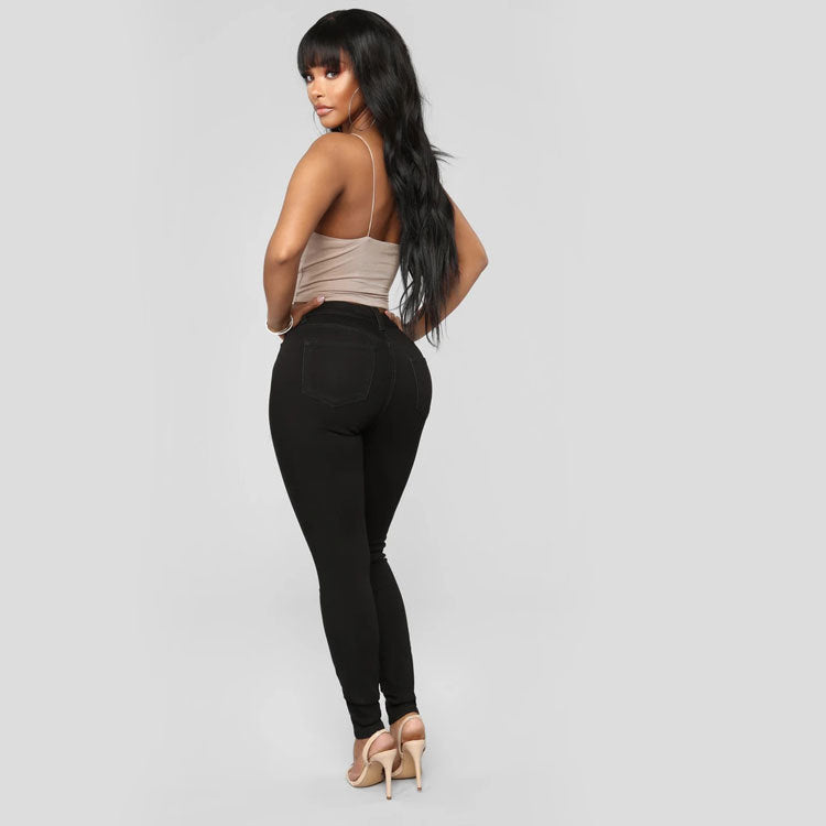 Women's High-Rise Skinny Jeans with Shaping Stretch Fashion Glam