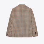 Women's Check Blazer in Modern Tailoring with Notch Lapel, Two-Button Closure and Lined Flap Pockets Fashion Glam