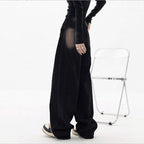 Women's High-Waisted Baggy Jeans made of Denim with Extra Wide Leg and Used-Fade Fashion Glam