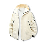 Men's Wind and Water Resistant Softshell Utility Jacket with Hood Fashion Glam
