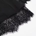 Women's dress with stand-up collar, cut-out front, decorative buttons and lace trim Fashion Glam
