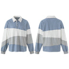 Unisex Casual Rugby Polo in Colorblock Knit with Structure and Oversize Cut Fashion Glam