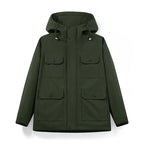 Men's water-repellent field jacket with hood and multifunctional pockets Fashion Glam
