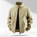 Men's windproof quilted bomber jacket with stand collar, ribbed cuffs, and padded lining Fashion Glam