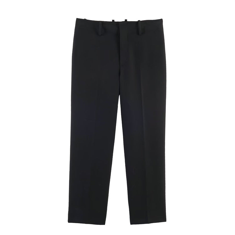Women High-waisted elegant dress pants with crease and straight leg Fashion Glam