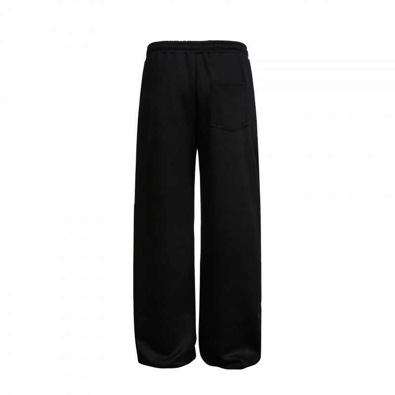 Women's Loose High-Waist Relaxed Sweat Pants with Drawstring and Decorative Seam Lines Fashion Glam