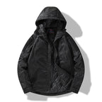 Men's quilted tactical winter jacket with hood and water-repellent outer material Fashion Glam
