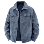 Men's jeans trucker jacket in vintage look with structured seam design and chest pockets Fashion Glam