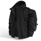 Men's Urban Weather-Resistant Hooded Parka with Multifunctional Pockets and Mesh Lining Fashion Glam