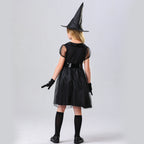 Girl Witch Costume with Tulle Skirt and Accessories Fashion Glam
