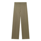 Women's High-Waisted Loose Suit Trousers with Crease and Straight Leg Fashion Glam