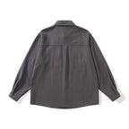 Unisex Boxy Overshirt Jacket in Utility Style with Patch Flap Pockets and Shirt Collar Fashion Glam