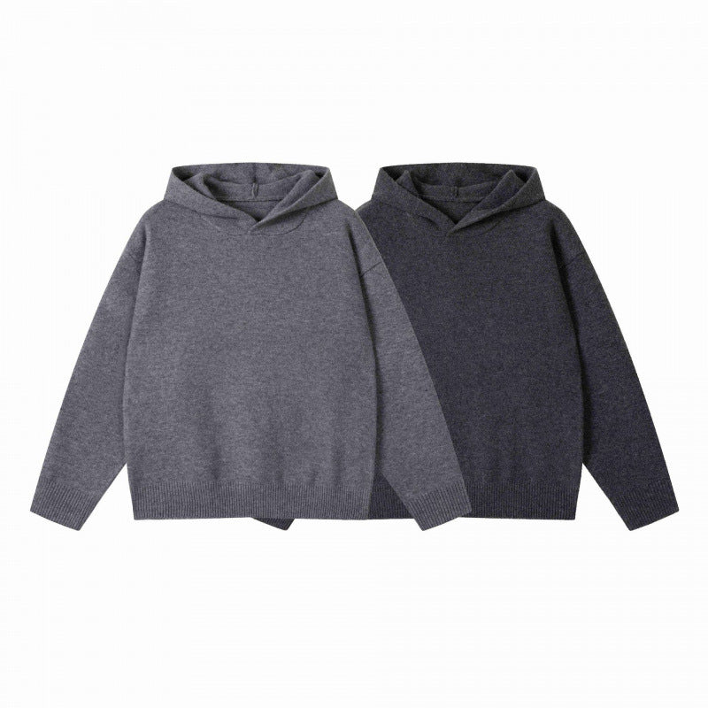 Unisex Oversized Fine Knit Hoodie with Raglan Sleeves and Ribbed Hem Fashion Glam