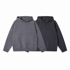 Unisex Oversized Fine Knit Hoodie with Raglan Sleeves and Ribbed Hem Fashion Glam