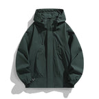 Unisex Lightweight Waterproof Utility Hoodie Jacket with Adjustable Cuffs and Large Pockets Fashion Glam