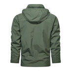 Men's Lightweight Softshell Field Jacket with Adjustable Hood and Organizer Chest Pocket Fashion Glam