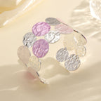 Ladies Open Bangle with Intricate Circle Design Fashion Glam
