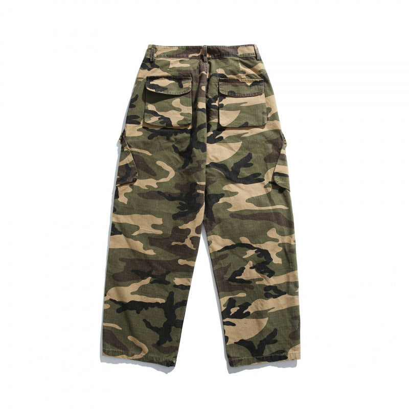 Unisex Loose Cargo Pants with Wide Leg, High Waist and Multifunctional Flap Pockets Fashion Glam