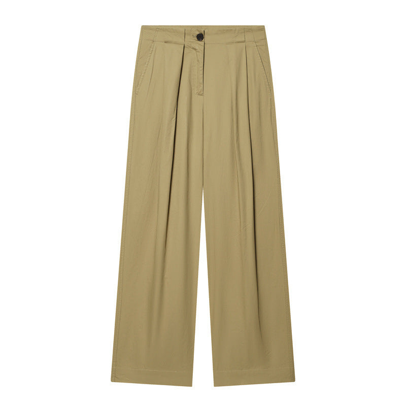 women's wide pleated pants with high waist and distinctive front creases Fashion Glam