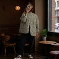 Women’s Oversized Padded Jacket in Cocoon Cut with Press Stud Closure Fashion Glam