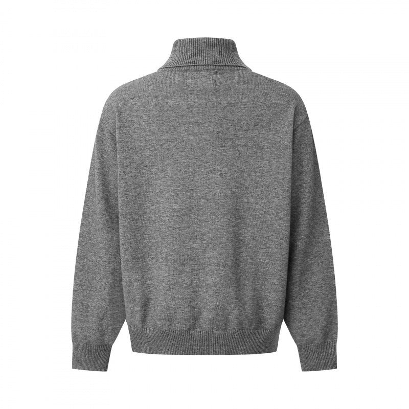 Unisex Boxy-Troyer with asymmetric funnel neck and snap button placket Fashion Glam