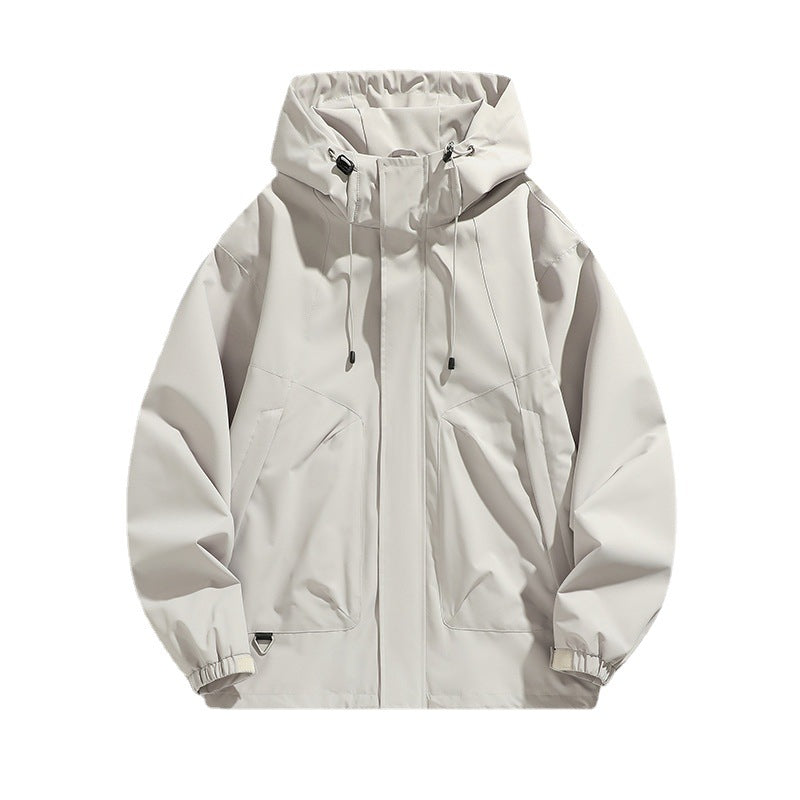 Unisex Lightweight Waterproof Utility Hoodie Jacket with Adjustable Cuffs and Large Pockets Fashion Glam