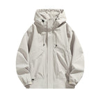 Unisex Lightweight Waterproof Utility Hoodie Jacket with Adjustable Cuffs and Large Pockets Fashion Glam