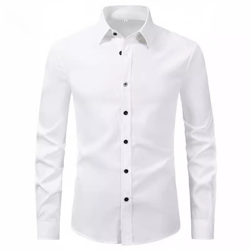 Men's elegant long-sleeve shirt made of high-quality cotton with modern collar Fashion Glam