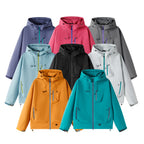 Men's Lightweight Tech Softshell Jacket with Hood, Adjustable Hem and Contrast Zippers Fashion Glam