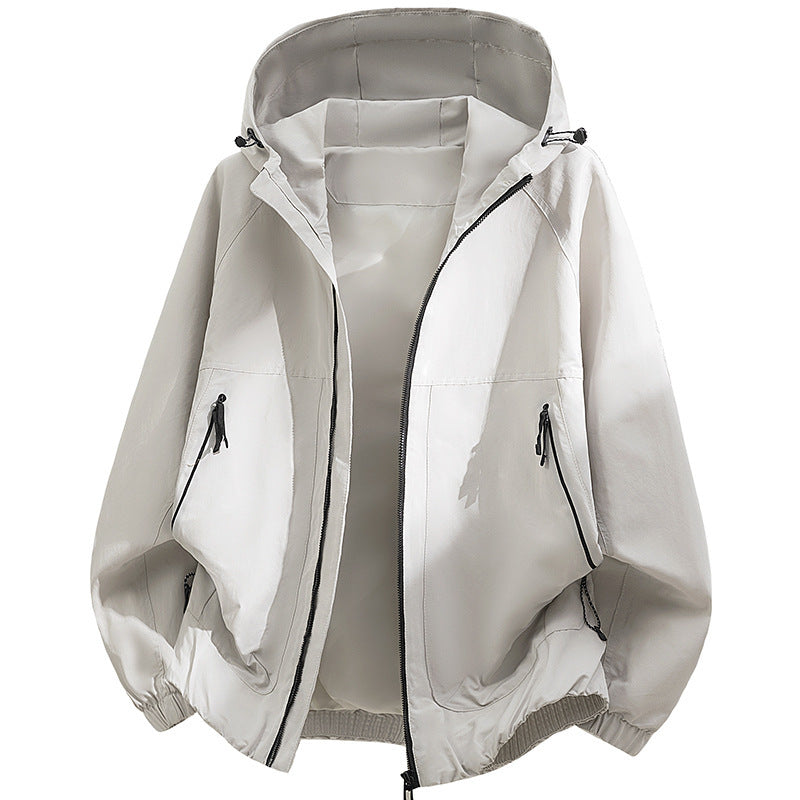 Men's technical hooded softshell jacket with adjustable hood and utility pockets Fashion Glam