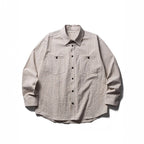 Men's Oversize Check Shirt made of textured cotton blend with chest pockets Fashion Glam