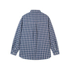 Men's Casual Check Shirt in Overshirt Style with Button-Down Collar and Rounded Hem Fashion Glam