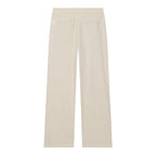 Women wide high-waisted fabric trousers with crease and straight leg Fashion Glam