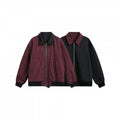 Unisex Reversible Zipper Jacket with Checkered Pattern and Smooth Back Fashion Glam