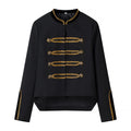 Women's short military-inspired jacket with golden decorative cord and stand-up collar Fashion Glam
