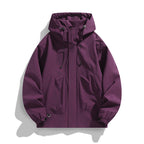 Unisex Lightweight Waterproof Utility Hoodie Jacket with Adjustable Cuffs and Large Pockets Fashion Glam
