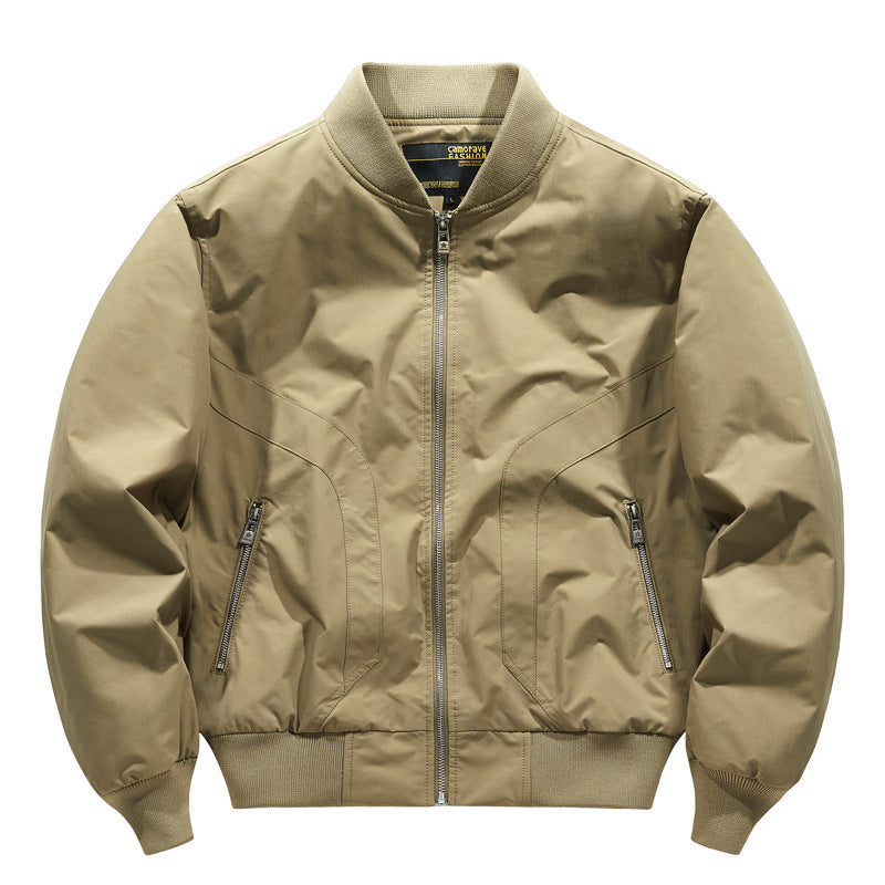 Men's Technical Bomber Jacket with Windproof Shell, Ribbed Cuffs and Zipper Pockets Fashion Glam