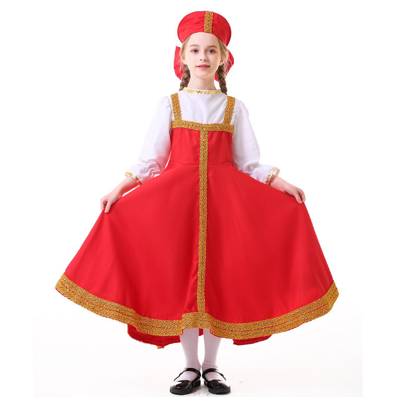 Girls Fairy Tale Costume with Golden Hem Fashion Glam