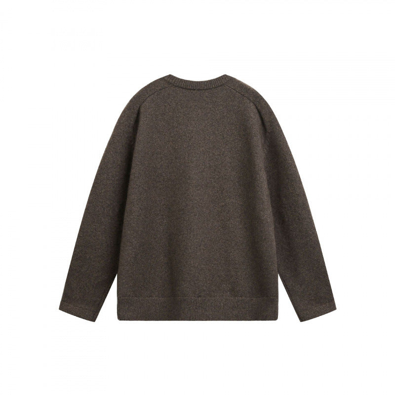 Unisex fine knit Henley pullover with raglan sleeves and half placket Fashion Glam