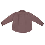 Unisex loose shirt jacket in overshirt cut with rounded hem and slanted flap pockets Fashion Glam