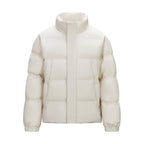 Men's Padded Quilted Jacket with High Stand-Up Collar and Concealed Zip Fashion Glam
