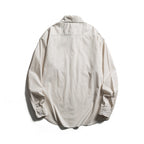 Men's oversized shirt made of cotton blend with fine pinstripes and chest pocket Fashion Glam