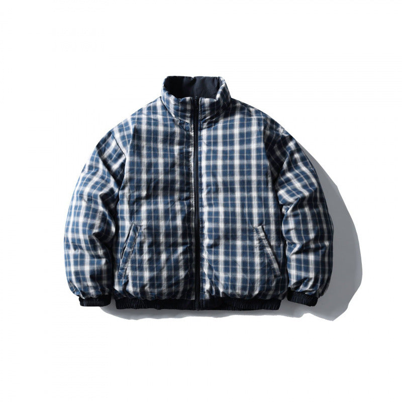 Unisex Boxy quilted transitional jacket with standing collar, elastic hem and zipper pockets Fashion Glam
