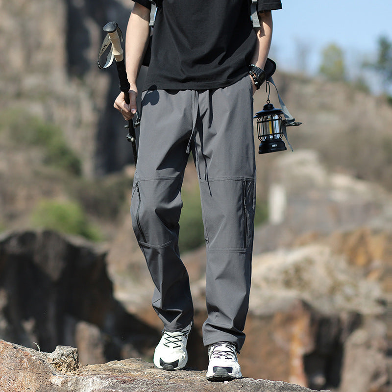 Men's Technical Outdoor and Hiking Pants with Zipper Pockets and Adjustable Waist Fashion Glam