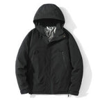 Men's Lightweight Hooded Jacket made of Softshell with Thermal Lining and Minimalist Zip Pockets Fashion Glam