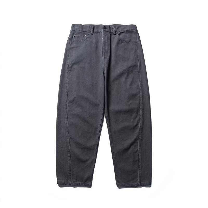 Men's tapered twill pants with high waist and five pockets Fashion Glam