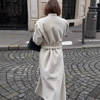 Women's Cozy Longline Teddy Coat with Clean-Cut Silhouette and Hidden Snap Placket Fashion Glam