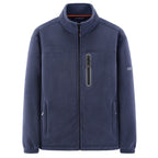 Men's Insulating Microfleece Functional Jacket with Waterproof Chest Pocket and Stand Collar Fashion Glam